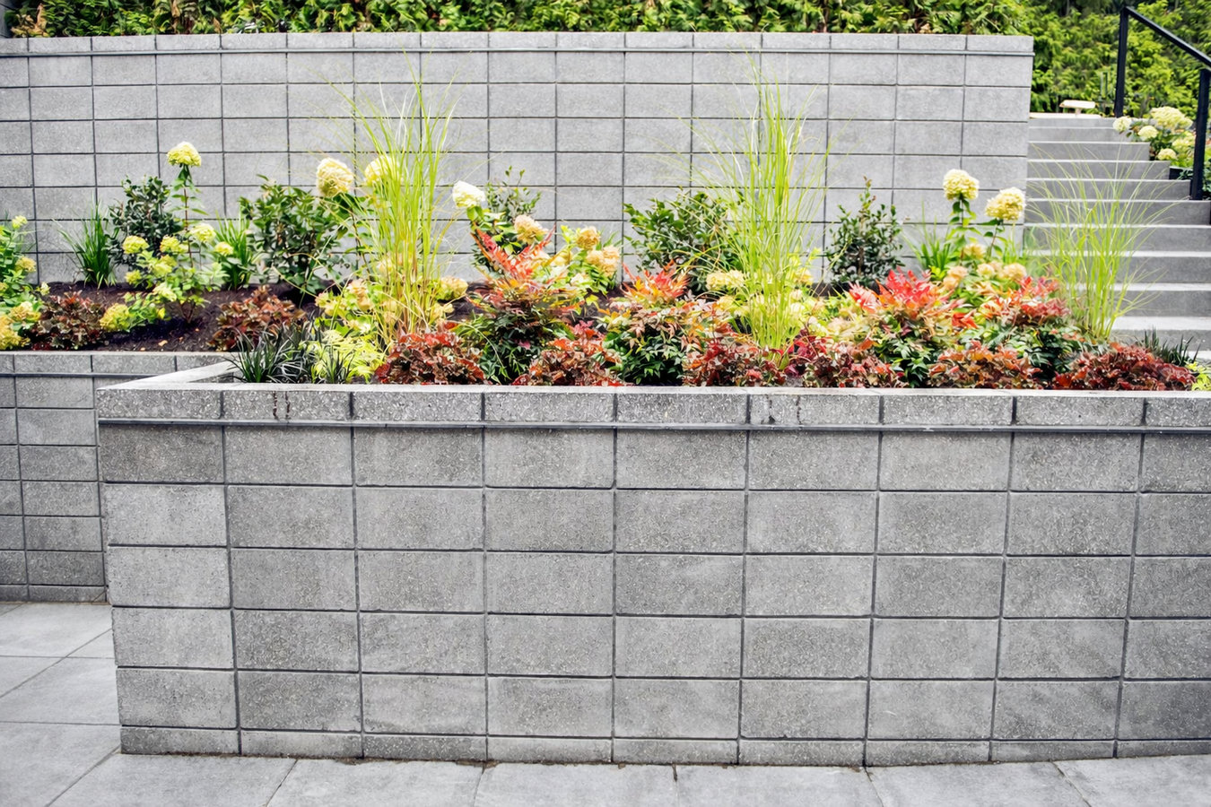 Concrete block walls