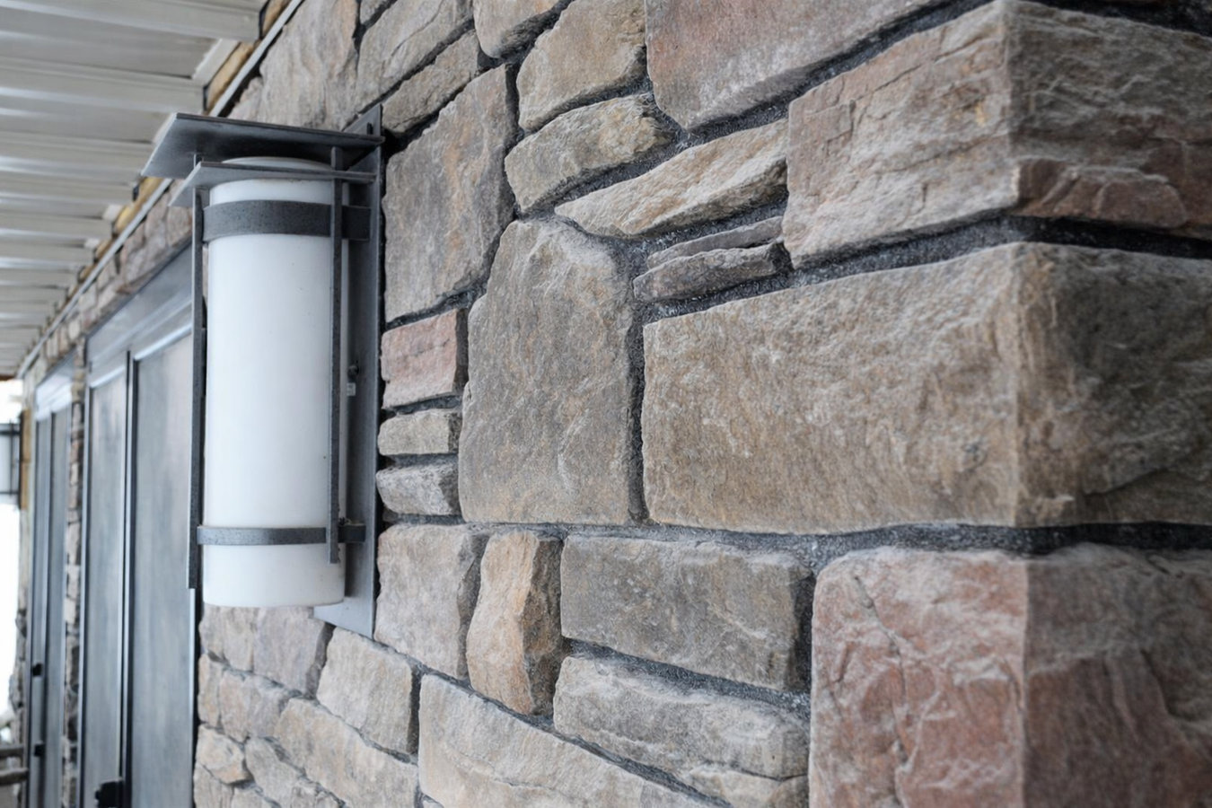 Stone veneer installation